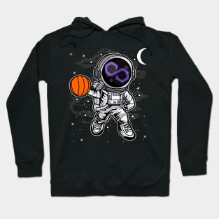 Astronaut Basketball Polygon Matic Coin To The Moon Crypto Token Cryptocurrency Blockchain Wallet Birthday Gift For Men Women Kids Hoodie